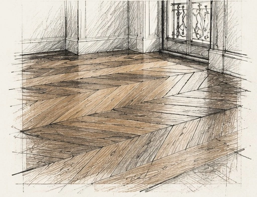 Suelo de madera natural en el proyecto Puerta de Alcalá