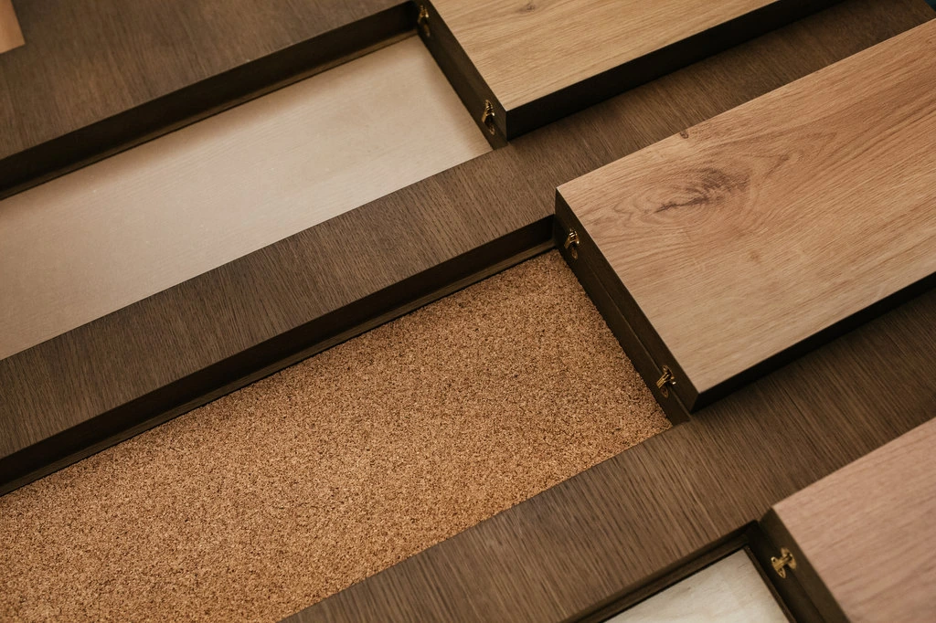 Detalle de muestras de madera